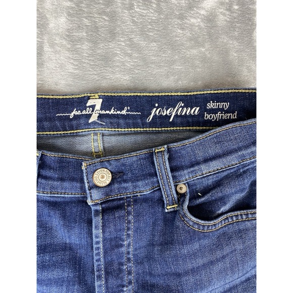 7‎ For All Mankind Jeans Women's Josephina Skinny Boyfriend Dark Wash - Size 25 - Picture 7 of 9